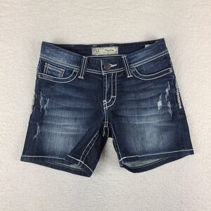 Buckle Jean Shorts Womens 28 Blue Distress Payton 5" Inseam Blue BKE Denim